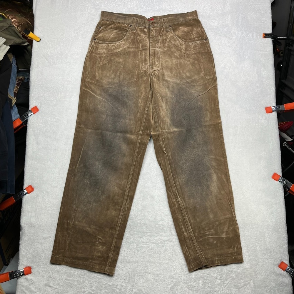 Vintage‎ Mossimo Chino Pants Men's Brown Canvas Pockets Workwear Y2K - 35X31
